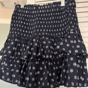 NWT Navy Ruffle Loft Skirt size XS